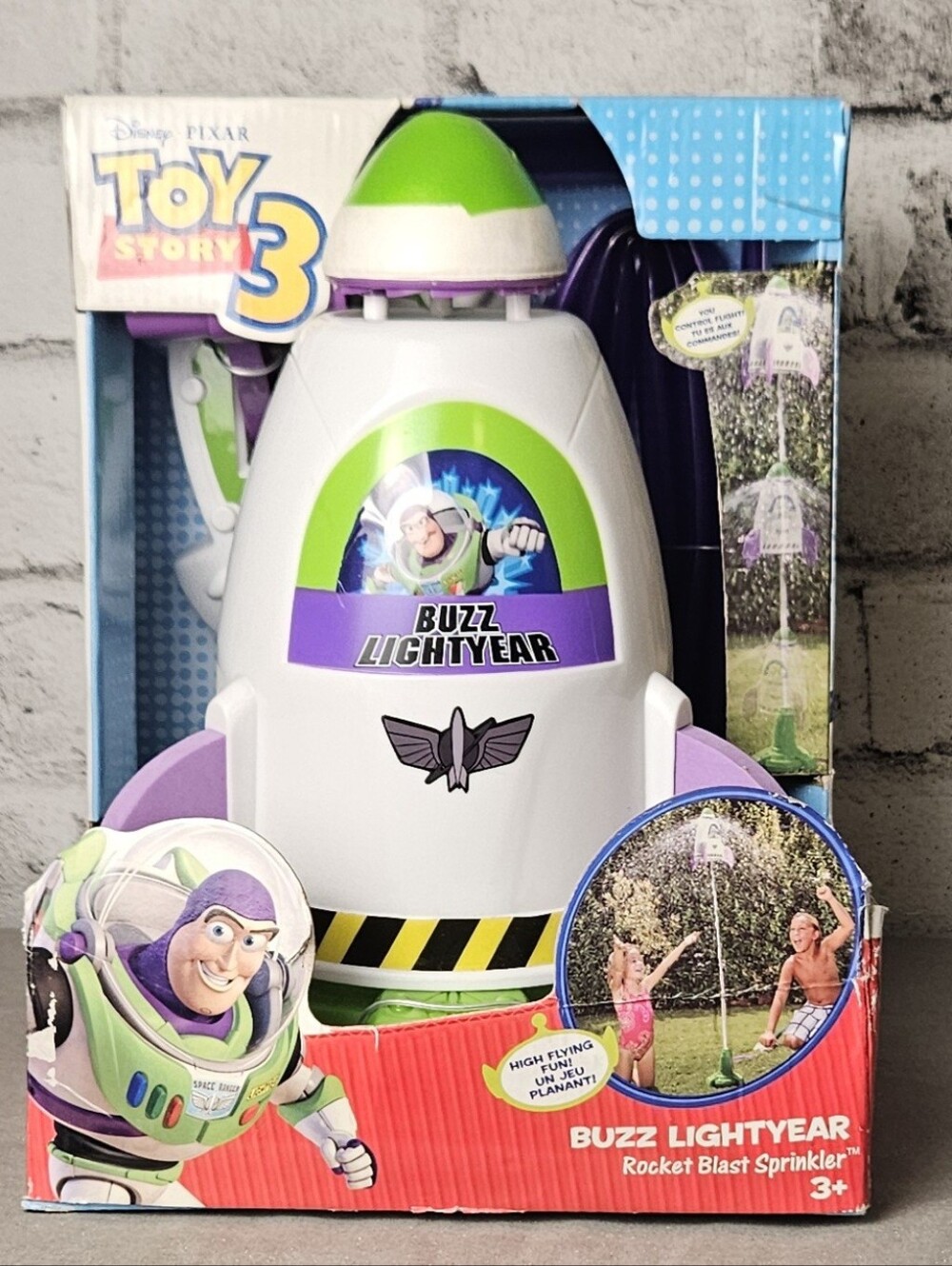 Toy Story 3 Buzz Lightyear Rocket Blast Sprinkler NIB Disney Pixar